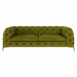Zielona aksamitna sofa 225 cm Chelsea Bis – Ropez obraz