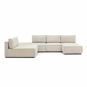 Kremowy sztruksowy narożnik (strona zmienna) Nihad modular – Bobochic Paris obraz
