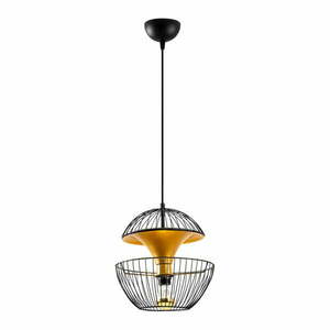 Lampa wisząca w czarno-złotym kolorze z metalowym kloszem ø 30 cm Telmander – Opviq lights obraz
