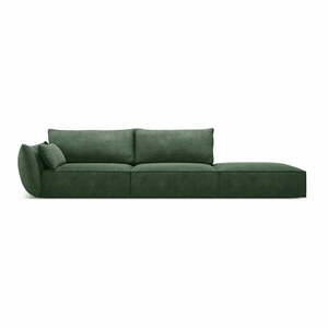 Ciemnozielony szezlong (lewostronny) Vanda – Mazzini Sofas obraz