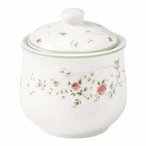 Biała porcelanowa cukierniczka Brandani Nonna Rosa obraz