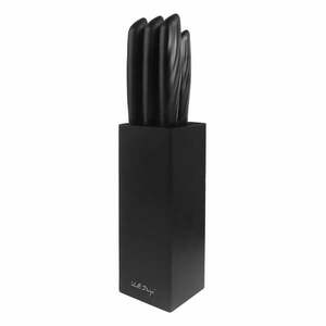 Zestaw 5 noży w czarnym stojaku Vialli Design Caro obraz