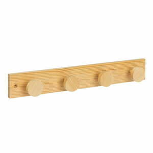 Wieszak ścienny z litego drewna sosnowego w naturalnym kolorze 40 cm Anillos – Casa Selección obraz