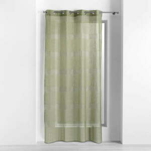 Firanka z woalu w kolorze khaki 140x280 cm Ajourela – douceur d'intérieur obraz