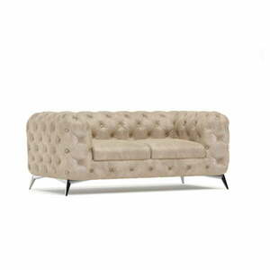 Beżowa aksamitna sofa 185 cm Chelsea – Ropez obraz