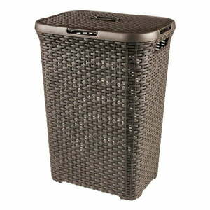 Brązowy kosz na pranie Curver Hamper, 60 l obraz