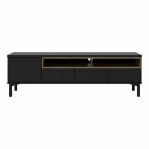 Czarna szafka pod TV 156x48x48 cm Roomers – Tvilum obraz