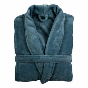 Niebieski szlafrok z mikropluszu w rozmiarze S/M Cosy – Tiseco Home Studio obraz