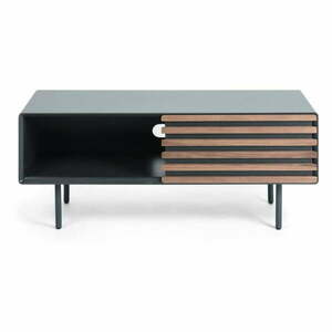 Czarna szafka pod TV w dekorze orzecha 120x48, 5x45 cm Kesia – Kave Home obraz