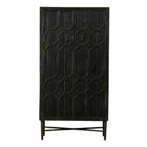 Czarna szafka z drewna z recyklingu 75x143 cm Bequest – BePureHome obraz