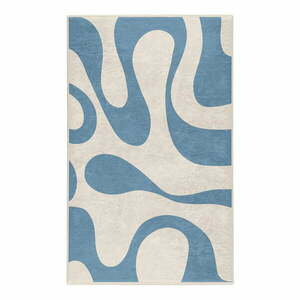 Niebieski dywan odpowiedni do prania 60x100 cm Blue Latte – Mila Home obraz