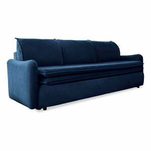 Granatowa aksamitna rozkładana sofa Miuform Tender Eddie obraz