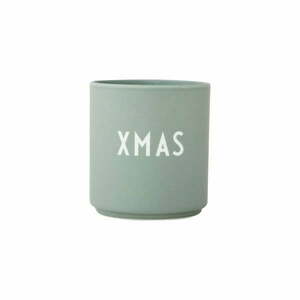 Zielony kubek z imitacji porcelany Design Letters Favourite, 0, 25 l obraz