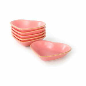 Różowe ceramiczne miski zestaw 6 szt. – Hermia obraz