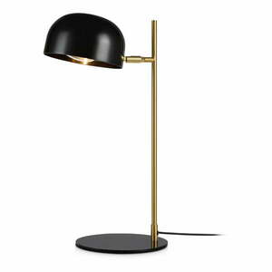 Czarna lampa stołowa z podstawą w kolorze miedzi Markslöjd Pose obraz