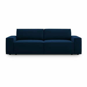 Ciemnoniebieska aksamitna rozkładana/ze schowkiem sofa 247 cm Jodie – Micadoni obraz