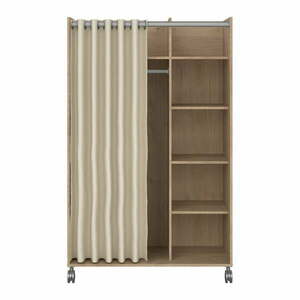 Beżowo-naturalna szafa w dekorze dębu 100x160 cm Kit – Tvilum obraz