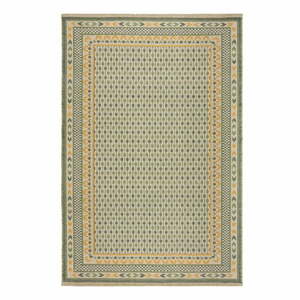 Zielony dywan z mieszanki juty 160x230 cm Mara Jute Border – Flair Rugs obraz