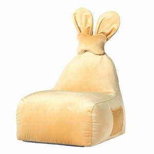 Żółty dziecięcy worek do siedzenia Funny Bunny – The Brooklyn Kids obraz