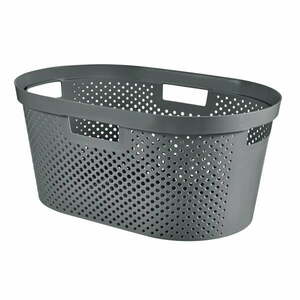 Szary kosz na pranie Curver Infinity Hamper, 40 l obraz