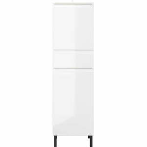 Biała wysoka szafka łazienkowa 34x120 cm Salinas – Germania obraz