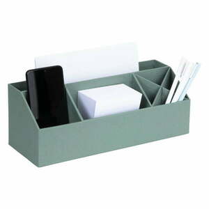 Zielony kartonowy organizer na artykuły papiernicze Elisa Canvas Paper Laminate – Bigso obraz