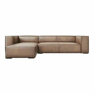 Jasnobrązowy skórzany narożnik (lewostronny) Madame – Windsor & Co Sofas obraz