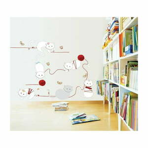 Naklejka Ambiance Cats and balls, 30 cm obraz