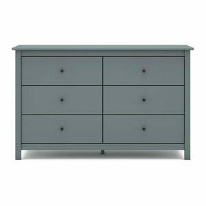 Szarozielona komoda z litego drewna sosnowego 130x80x45 cm Misti – Marckeric obraz