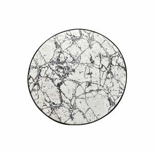 Czarno-biały dywanik łazienkowy Foutastic Marble Circle, ø 100 cm obraz