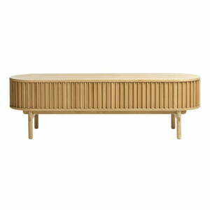 Szafka pod TV w dekorze dębu 160x48 cm Carno – Unique Furniture obraz