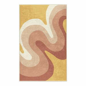 Żółto-szaroróżowy dywan odpowiedni do prania 160x230 cm Strawberry Creamsicle – Mila Home obraz
