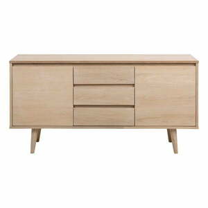 Naturalna niska komoda w dekorze dębu 150x75 cm Nagano – Actona obraz