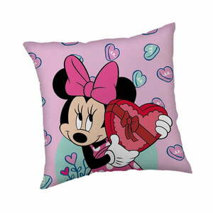Polarowa poduszka dziecięca 40x40 cm Minnie "Purple" – Jerry Fabrics obraz