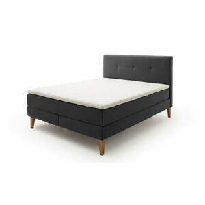 Antracytowe łóżko boxspring 160x200 cm Stockholm – Meise Möbel obraz