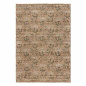 Naturalny dywan z mieszanki juty tkany ręcznie 200x290 cm Ariana Jute Floral – Flair Rugs obraz