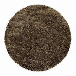Ciemnobrązowy okrągły dywan ø 160 cm Fluffy – Ayyildiz Carpets obraz