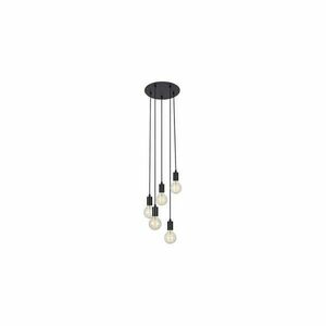 Czarna lampa wisząca Markslöjd Sky, ø 32 cm obraz