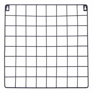 Czarna metalowa kratka-organizer Reminder, 60x60 cm obraz