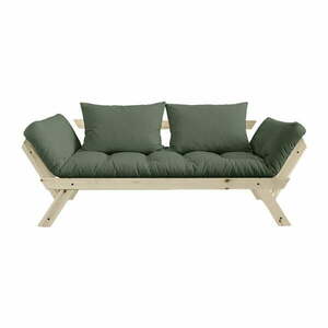 Sofa rozkładana z zielonym obiciem Karup Design Bebop Natural/Olive Green obraz