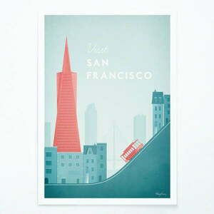 Plakat Travelposter San Francisco, 30 x 40 cm obraz