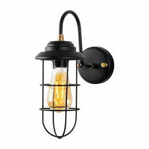Kinkiet w czarno-złotym kolorze ø 10 cm Mahoni – Opviq lights obraz