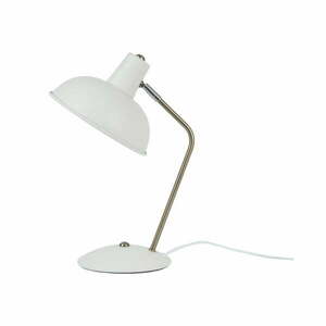Biała lampa stołowa Present Time Leitmotiv Hood obraz