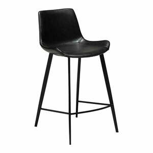 Czarny hoker z imitacji skóry DAN–FORM Denmark Hype, wys. 91 cm obraz