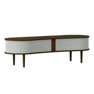 Szaro-brązowa szafka pod TV w dekorze dębu 140x40 cm Audacious – UMAGE obraz