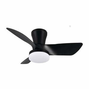 Czarna lampa sufitowa LED Randers – Trio obraz