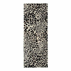 Czarno-beżowy bawełniany ręcznik plażowy 78x200 cm Leopard – Catherine Lansfield obraz