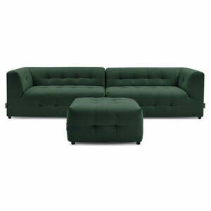 Ciemnozielona sofa 324 cm Kleber – Bobochic Paris obraz