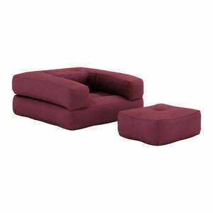 Fotel rozkładany Karup Design Cube Bordeaux obraz