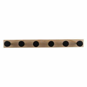 Czarny wieszak ścienny z litego drewna sosnowego Knobs – PT LIVING obraz
